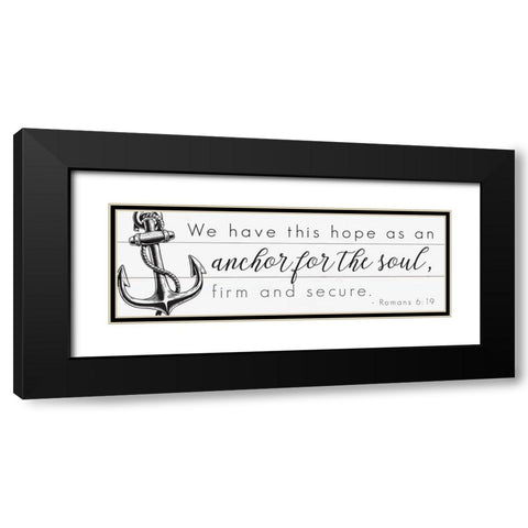 Seafaring Scriptures 1 Black Modern Wood Framed Art Print with Double Matting by Hogan, Melody