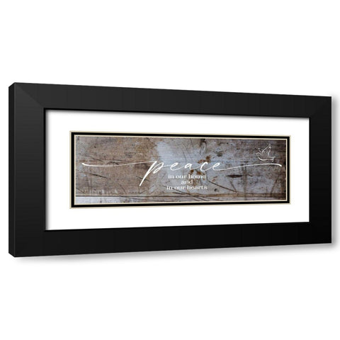 Peace Home Black Modern Wood Framed Art Print with Double Matting by Hogan, Melody