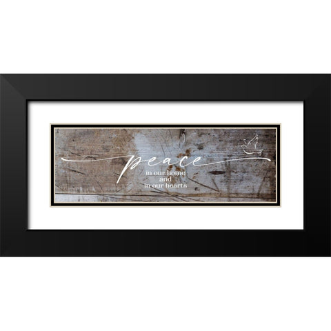 Peace Home Black Modern Wood Framed Art Print with Double Matting by Hogan, Melody