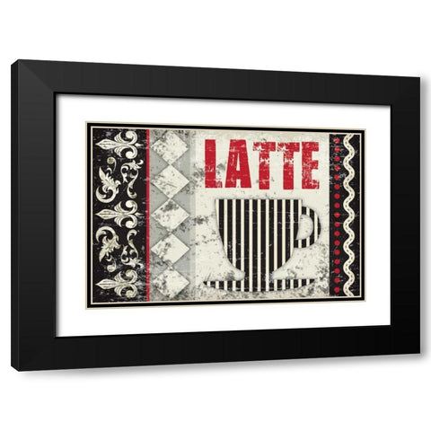 Latte Sipping 3 Black Modern Wood Framed Art Print with Double Matting by Hogan, Melody