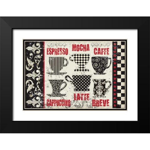 Caffeinated Choices 1 Black Modern Wood Framed Art Print with Double Matting by Hogan, Melody