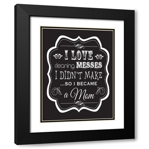 Bath Chalk 2 Black Modern Wood Framed Art Print with Double Matting by Hogan, Melody
