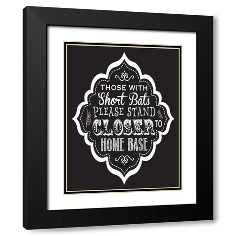 Bath Chalk 5 Black Modern Wood Framed Art Print with Double Matting by Hogan, Melody