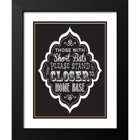 Bath Chalk 5 Black Modern Wood Framed Art Print with Double Matting by Hogan, Melody
