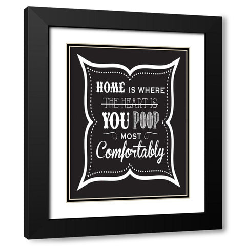 Bath Chalk 4 Black Modern Wood Framed Art Print with Double Matting by Hogan, Melody