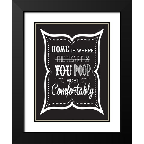 Bath Chalk 4 Black Modern Wood Framed Art Print with Double Matting by Hogan, Melody