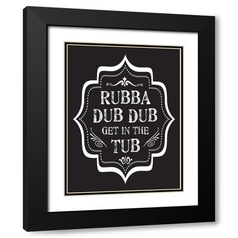 Bath Chalk 10 Black Modern Wood Framed Art Print with Double Matting by Hogan, Melody