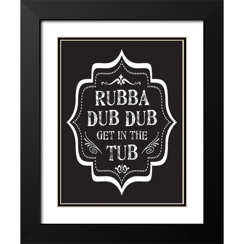 Bath Chalk 10 Black Modern Wood Framed Art Print with Double Matting by Hogan, Melody