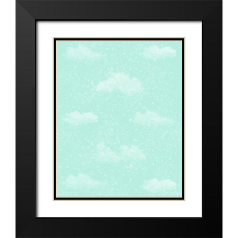 Unique Sparkle Clouds Black Modern Wood Framed Art Print with Double Matting by Hogan, Melody