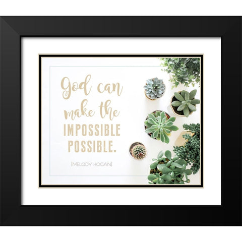 Impossible Possible Black Modern Wood Framed Art Print with Double Matting by Hogan, Melody