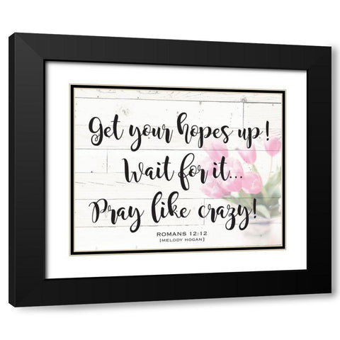 Romans 12:12 Shiplap 1 Black Modern Wood Framed Art Print with Double Matting by Hogan, Melody