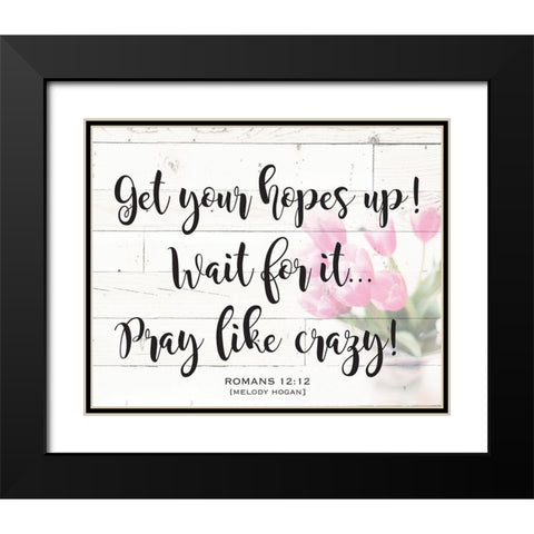 Romans 12:12 Shiplap 1 Black Modern Wood Framed Art Print with Double Matting by Hogan, Melody
