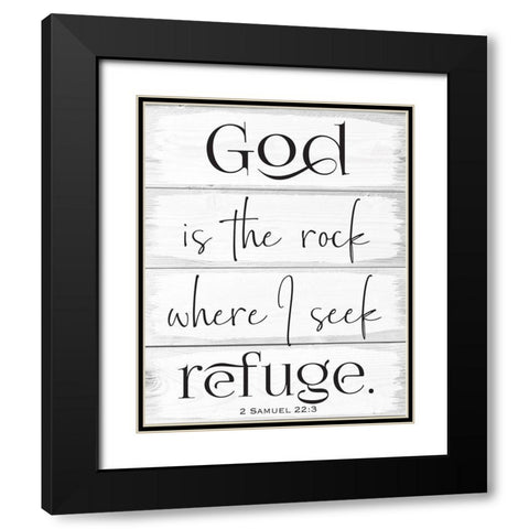 God Wood Panels 1 Black Modern Wood Framed Art Print with Double Matting by Hogan, Melody