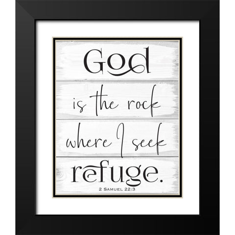 God Wood Panels 1 Black Modern Wood Framed Art Print with Double Matting by Hogan, Melody