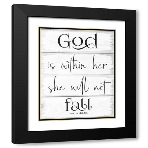 God Wood Panels 2 Black Modern Wood Framed Art Print with Double Matting by Hogan, Melody