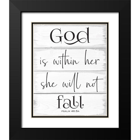 God Wood Panels 2 Black Modern Wood Framed Art Print with Double Matting by Hogan, Melody