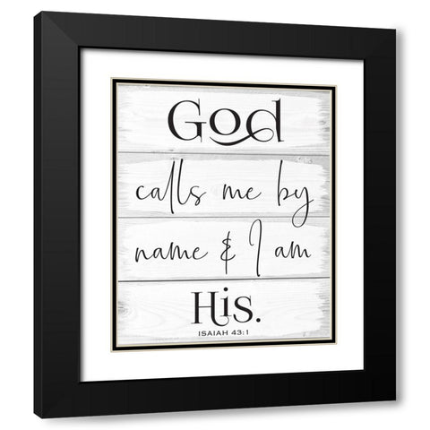 God Wood Panels 3 Black Modern Wood Framed Art Print with Double Matting by Hogan, Melody