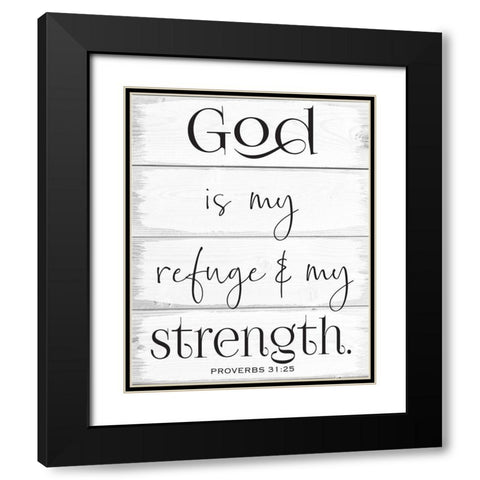 God Wood Panels 4 Black Modern Wood Framed Art Print with Double Matting by Hogan, Melody