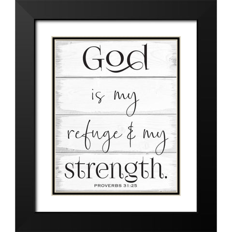 God Wood Panels 4 Black Modern Wood Framed Art Print with Double Matting by Hogan, Melody