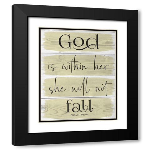 God Wood Panels 2 Black Modern Wood Framed Art Print with Double Matting by Hogan, Melody
