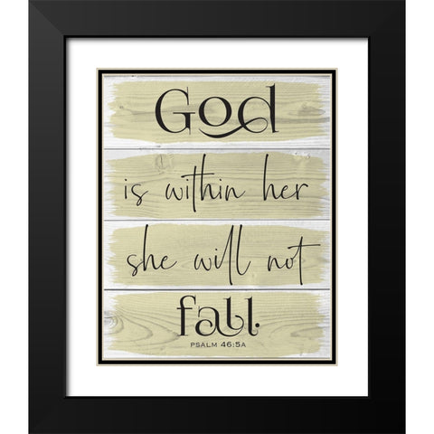 God Wood Panels 2 Black Modern Wood Framed Art Print with Double Matting by Hogan, Melody