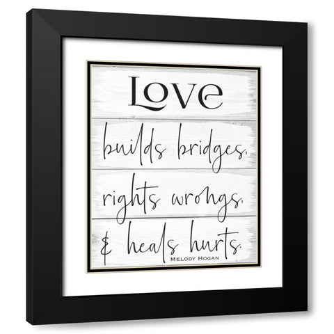 Life Wood Panels 2 Black Modern Wood Framed Art Print with Double Matting by Hogan, Melody