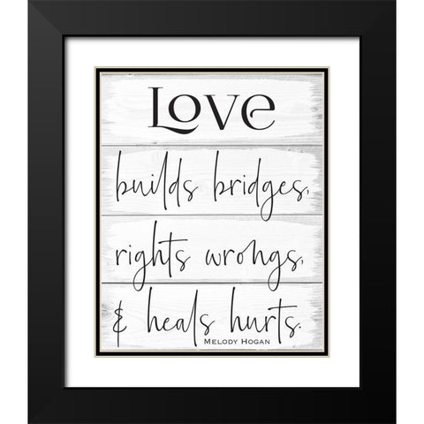 Life Wood Panels 2 Black Modern Wood Framed Art Print with Double Matting by Hogan, Melody