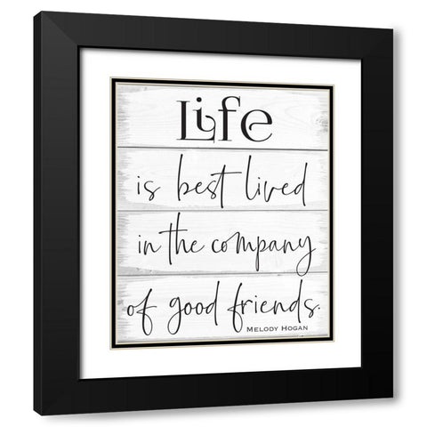 Life Wood Panels 4 Black Modern Wood Framed Art Print with Double Matting by Hogan, Melody