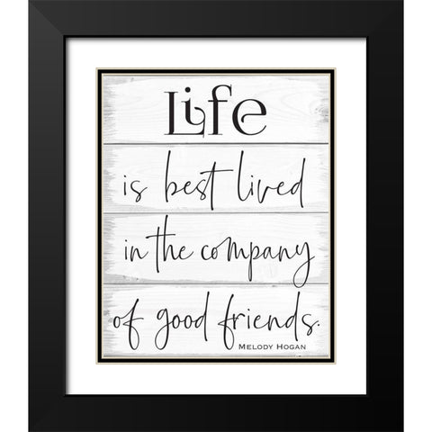 Life Wood Panels 4 Black Modern Wood Framed Art Print with Double Matting by Hogan, Melody