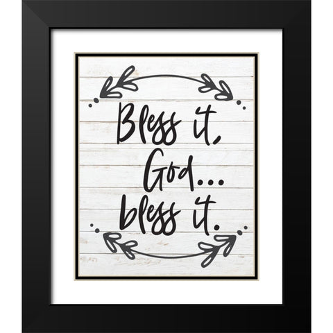God Bless 5 Black Modern Wood Framed Art Print with Double Matting by Hogan, Melody