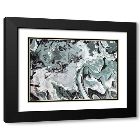 Abide Jade Black Modern Wood Framed Art Print with Double Matting by Hogan, Melody