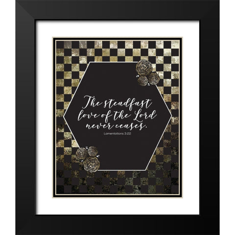Gold Foil Steadfast 3 Black Modern Wood Framed Art Print with Double Matting by Hogan, Melody