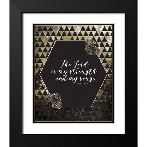 Gold Foil Song 3 Black Modern Wood Framed Art Print with Double Matting by Hogan, Melody