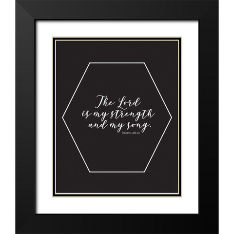 Gold Foil Song Black Modern Wood Framed Art Print with Double Matting by Hogan, Melody