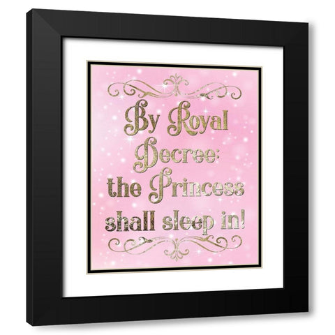 Princess Sparkle 4 Black Modern Wood Framed Art Print with Double Matting by Hogan, Melody