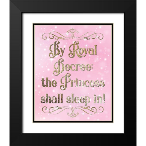 Princess Sparkle 4 Black Modern Wood Framed Art Print with Double Matting by Hogan, Melody