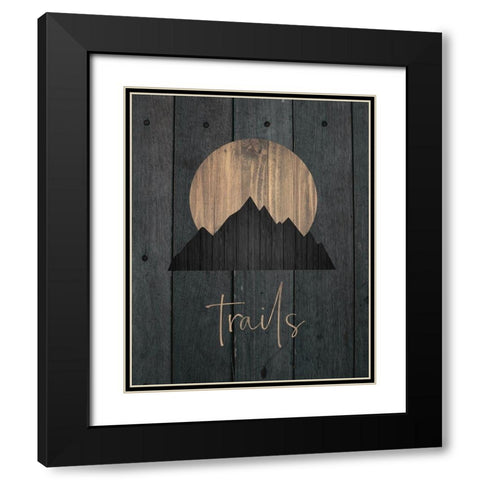 Wilderness Wood 01 Black Modern Wood Framed Art Print with Double Matting by Hogan, Melody