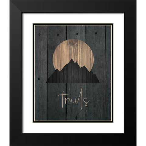 Wilderness Wood 01 Black Modern Wood Framed Art Print with Double Matting by Hogan, Melody