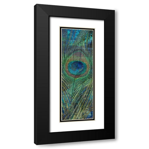 Urban Peacock 2 Black Modern Wood Framed Art Print with Double Matting by Prime, Marcus