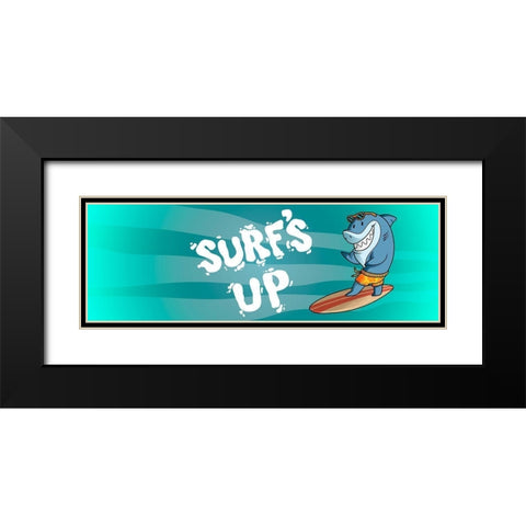 Surfs Up 2 Black Modern Wood Framed Art Print with Double Matting by Prime, Marcus