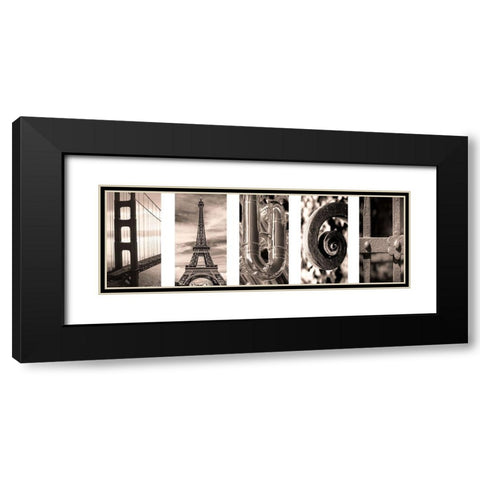 Laugh Collage 1 Black Modern Wood Framed Art Print with Double Matting by Prime, Marcus