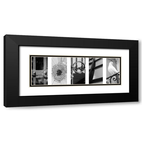 Hope Collage 1 Black Modern Wood Framed Art Print with Double Matting by Prime, Marcus