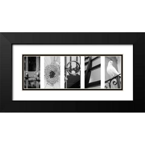 Hope Collage 1 Black Modern Wood Framed Art Print with Double Matting by Prime, Marcus