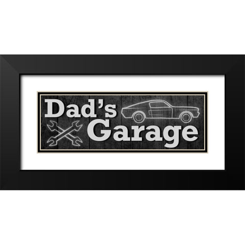 Dads Garage 1 Black Modern Wood Framed Art Print with Double Matting by Prime, Marcus
