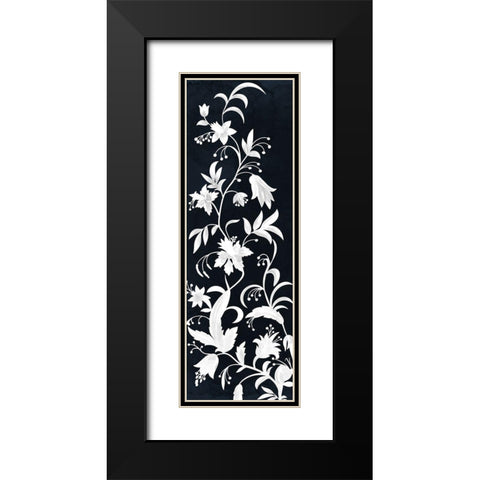 Reaching Floral Vines 1 Black Modern Wood Framed Art Print with Double Matting by Prime, Marcus