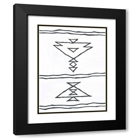 Angular Tapestry 1 Black Modern Wood Framed Art Print with Double Matting by Prime, Marcus