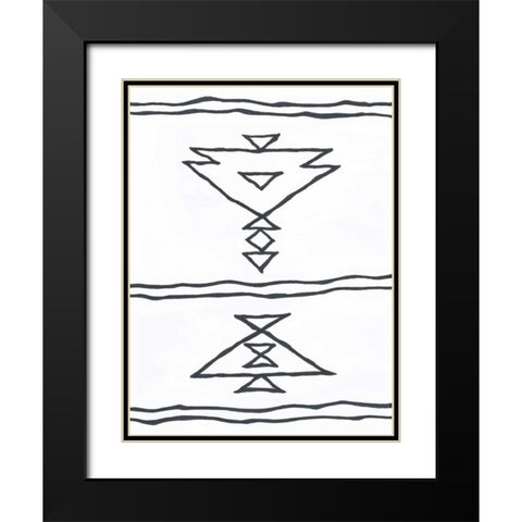 Angular Tapestry 1 Black Modern Wood Framed Art Print with Double Matting by Prime, Marcus