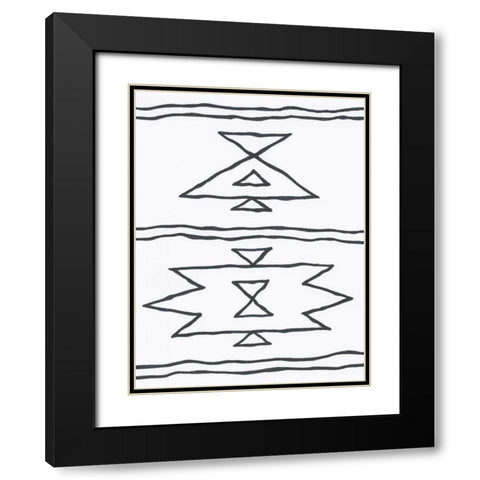 Angular Tapestry 2 Black Modern Wood Framed Art Print with Double Matting by Prime, Marcus