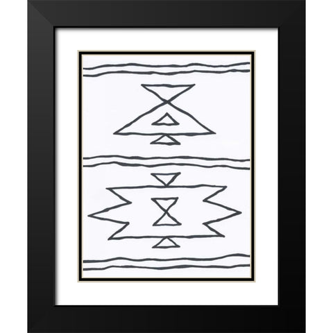 Angular Tapestry 2 Black Modern Wood Framed Art Print with Double Matting by Prime, Marcus