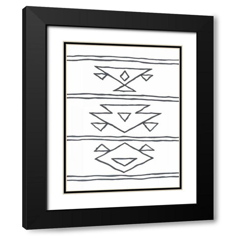 Angular Tapestry 3 Black Modern Wood Framed Art Print with Double Matting by Prime, Marcus
